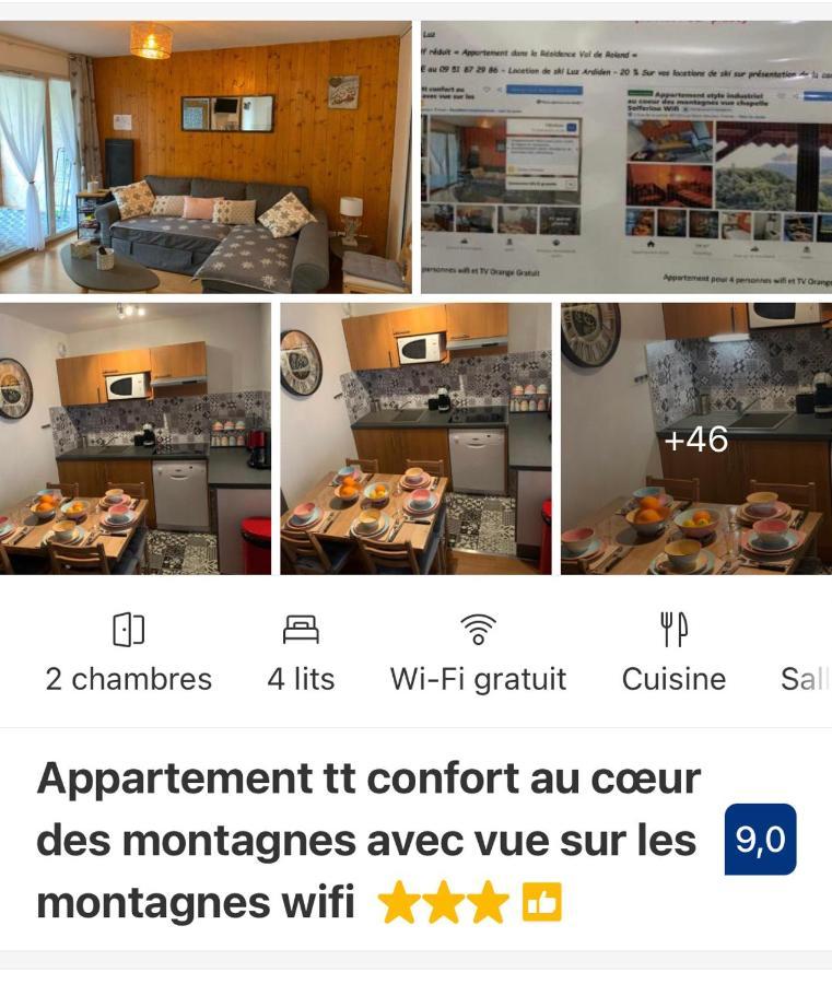 Appartement Tt Confort Au Coeur Des Montagnes Vue Sur Les Montagnes II Wifi Luz-Saint-Sauveur Bagian luar foto